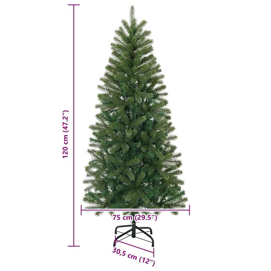 Kunstkerstboom met 150 LED met standaard Groen 120 cm PE en PVC