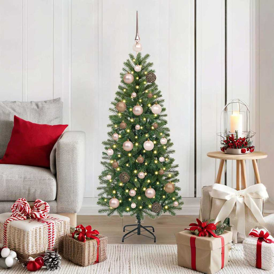 Kunstkerstboom met 150 LED met standaard Groen 120 cm PE en PVC