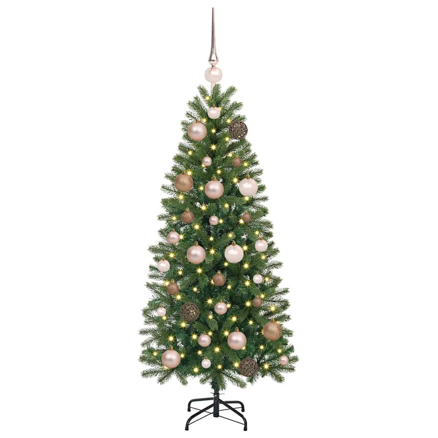 Kunstkerstboom met 150 LED met standaard Groen 120 cm PE en PVC