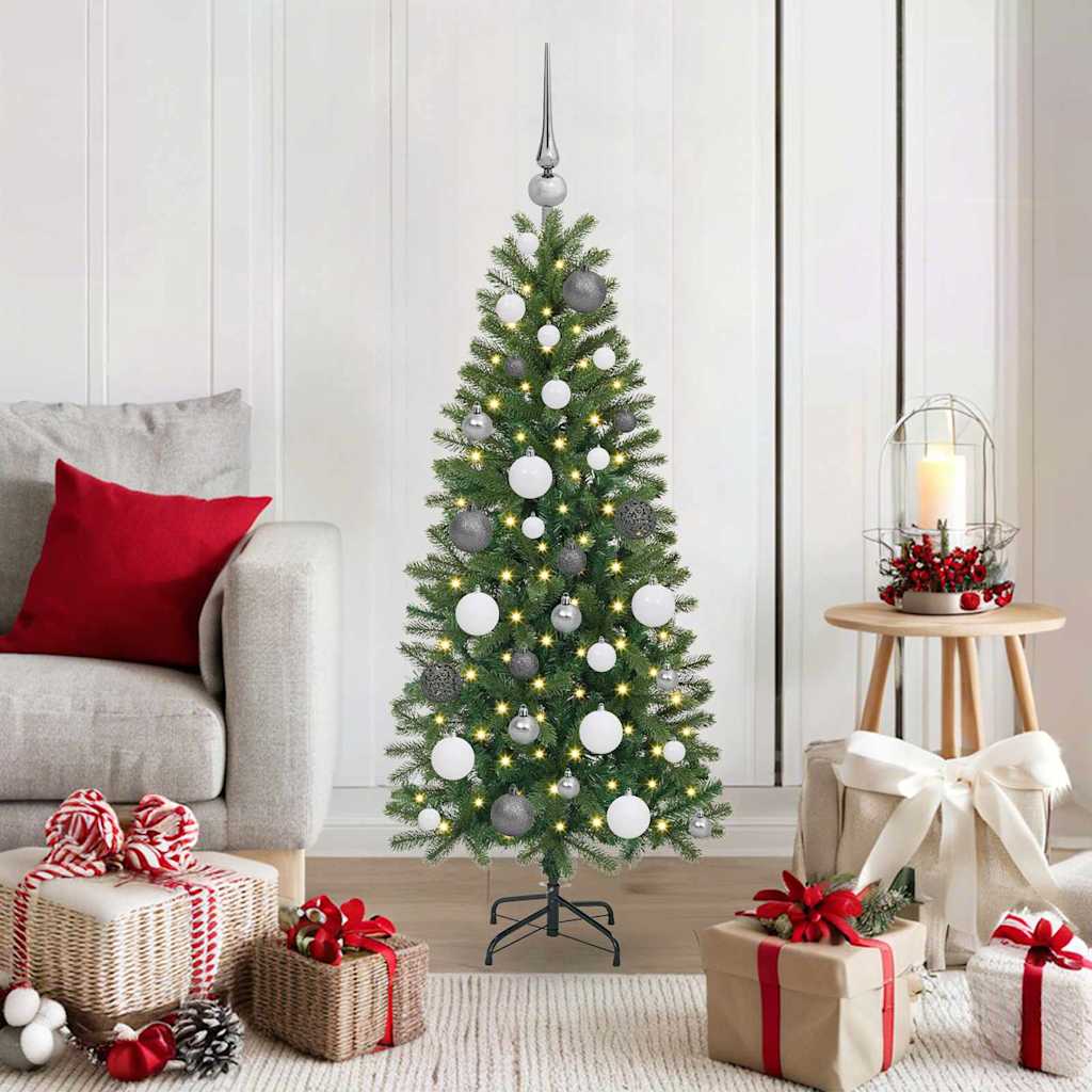 Kunstkerstboom met 150 LED met standaard Groen 120 cm PE en PVC