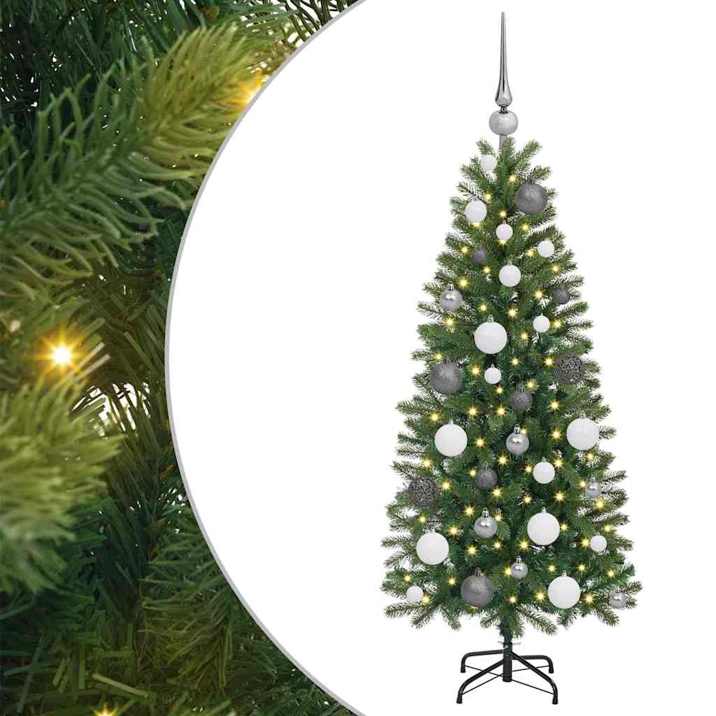 Kunstkerstboom met 150 LED met standaard Groen 120 cm PE en PVC