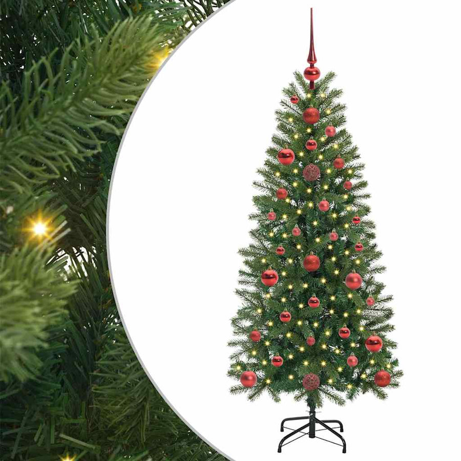 Kunstkerstboom met 150 LED met standaard Groen 120 cm PE en PVC