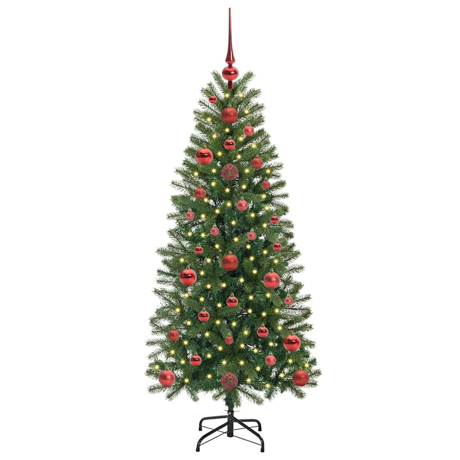 Kunstkerstboom met 150 LED met standaard Groen 120 cm PE en PVC
