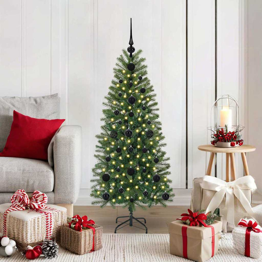 Kunstkerstboom met 150 LED met standaard Groen 120 cm PE en PVC