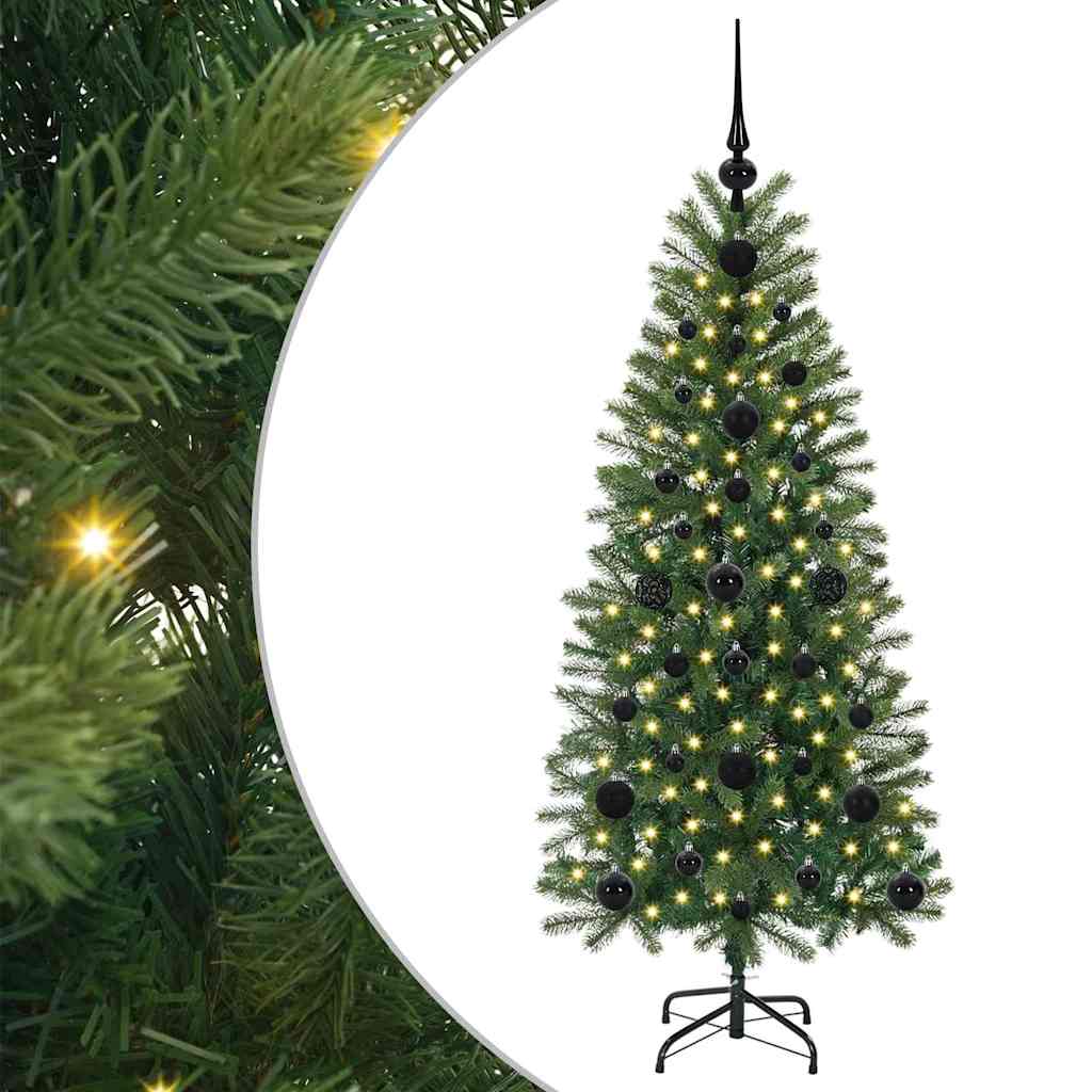 Kunstkerstboom met 150 LED met standaard Groen 120 cm PE en PVC