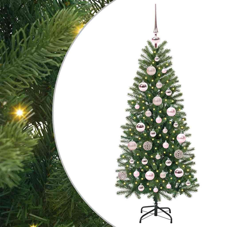Kunstkerstboom met 150 LED met standaard Groen 120 cm PE en PVC