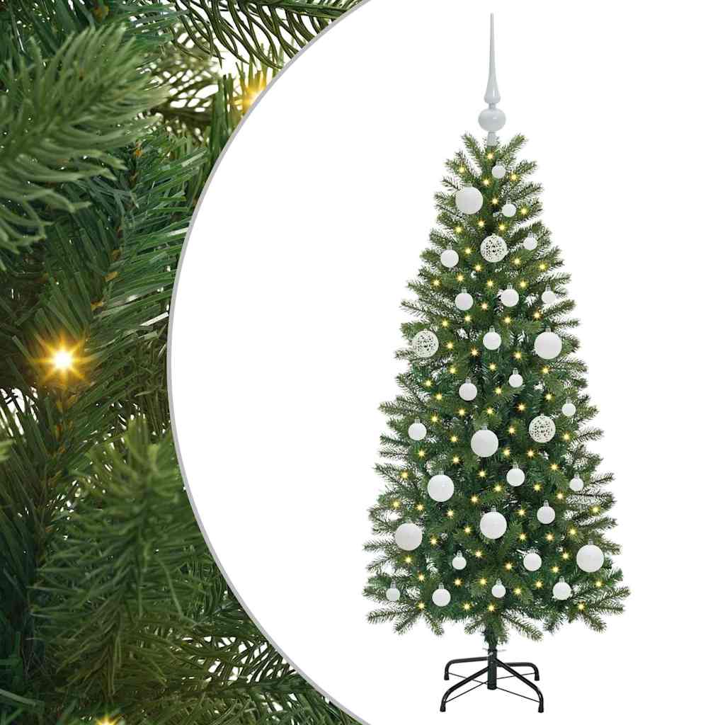 Kunstkerstboom met 150 LED met standaard Groen 120 cm PE en PVC