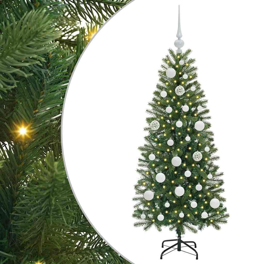 Kunstkerstboom met 150 LED met standaard Groen 120 cm PE en PVC