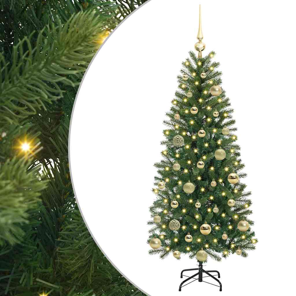 Kunstkerstboom met 150 LED met standaard Groen 120 cm PE en PVC