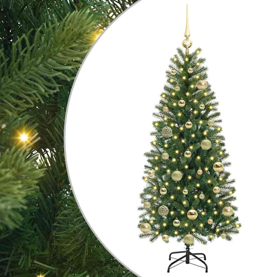 Kunstkerstboom met 150 LED met standaard Groen 120 cm PE en PVC