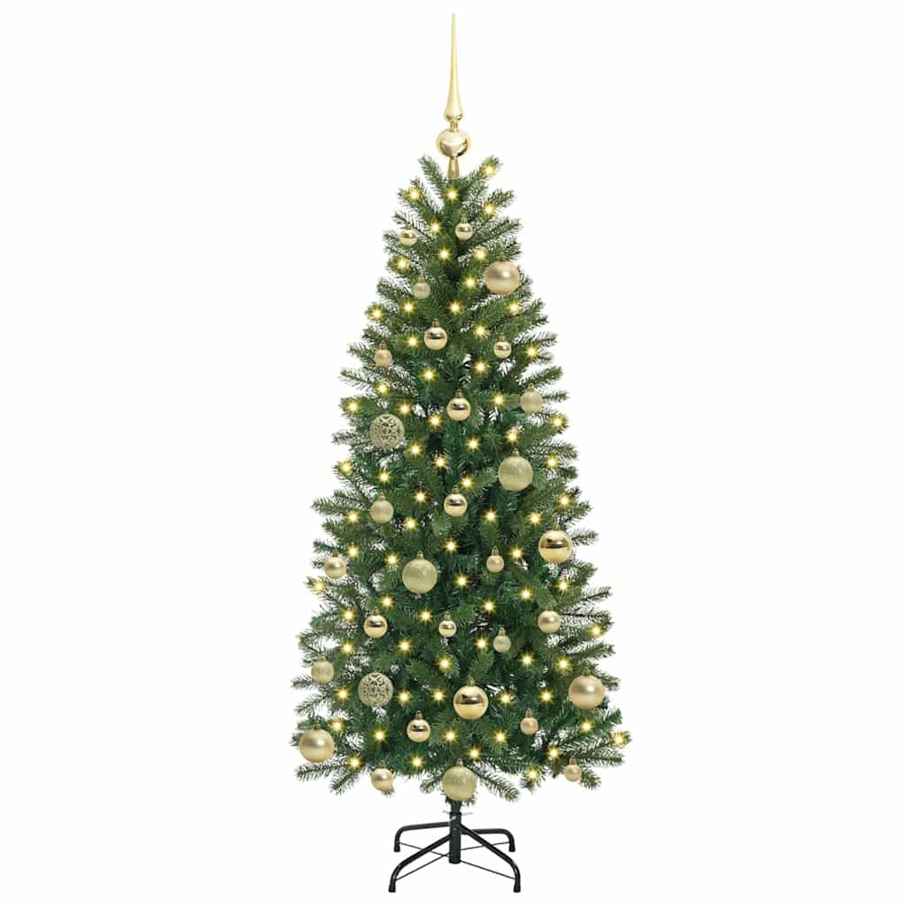 Kunstkerstboom met 150 LED met standaard Groen 120 cm PE en PVC