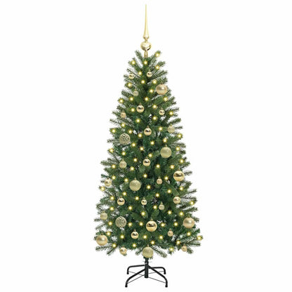 Kunstkerstboom met 150 LED met standaard Groen 120 cm PE en PVC