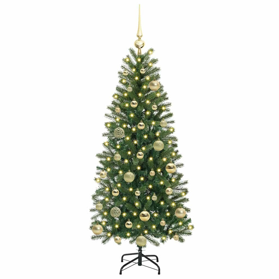 Kunstkerstboom met 150 LED met standaard Groen 120 cm PE en PVC