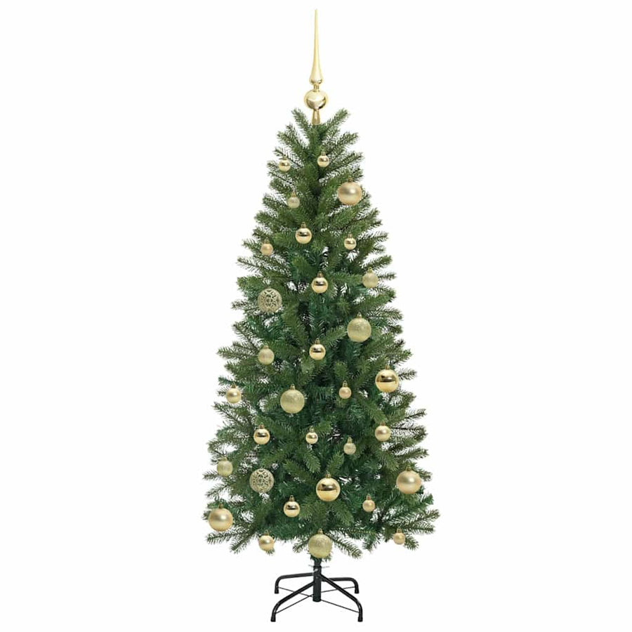Kunstkerstboom met 150 LED met standaard Groen 120 cm PE en PVC