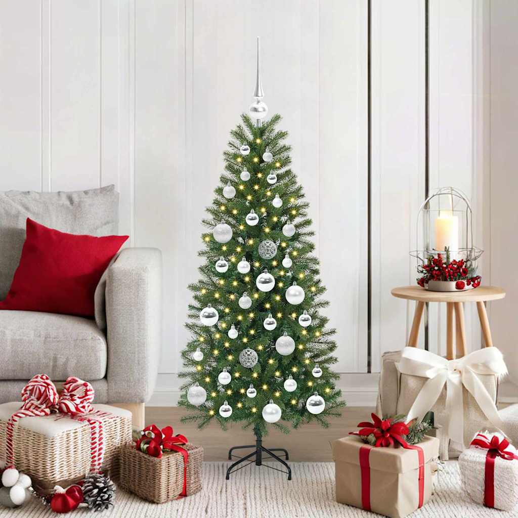 Kunstkerstboom met 150 LED met standaard Groen 120 cm PE en PVC