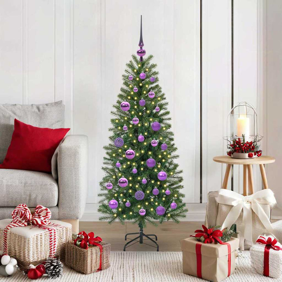 Kunstkerstboom met 150 LED met standaard Groen 120 cm PE en PVC