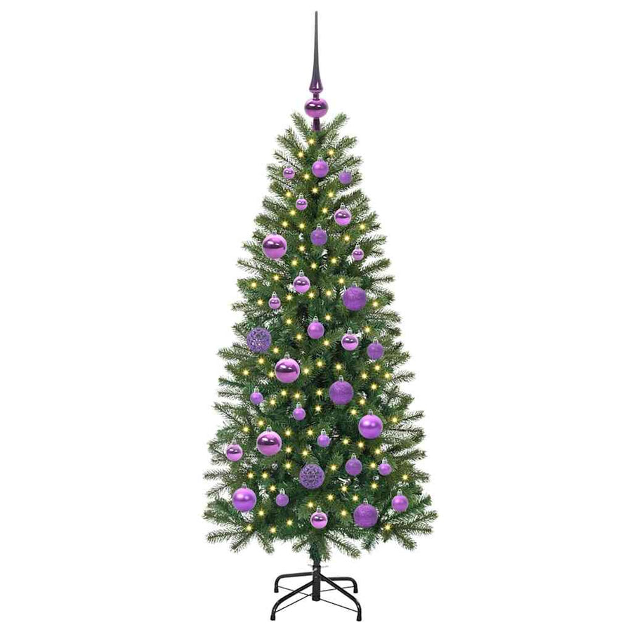 Kunstkerstboom met 150 LED met standaard Groen 120 cm PE en PVC