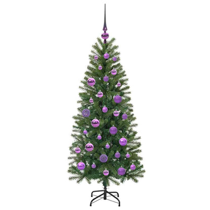 Kunstkerstboom met 150 LED met standaard Groen 120 cm PE en PVC