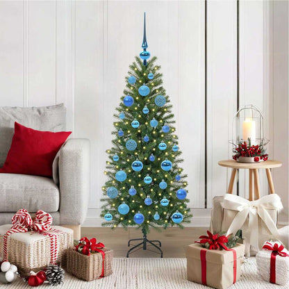Kunstkerstboom met 150 LED met standaard Groen 120 cm PE en PVC