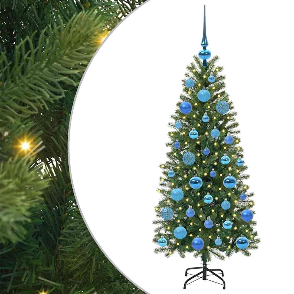 Kunstkerstboom met 150 LED met standaard Groen 120 cm PE en PVC