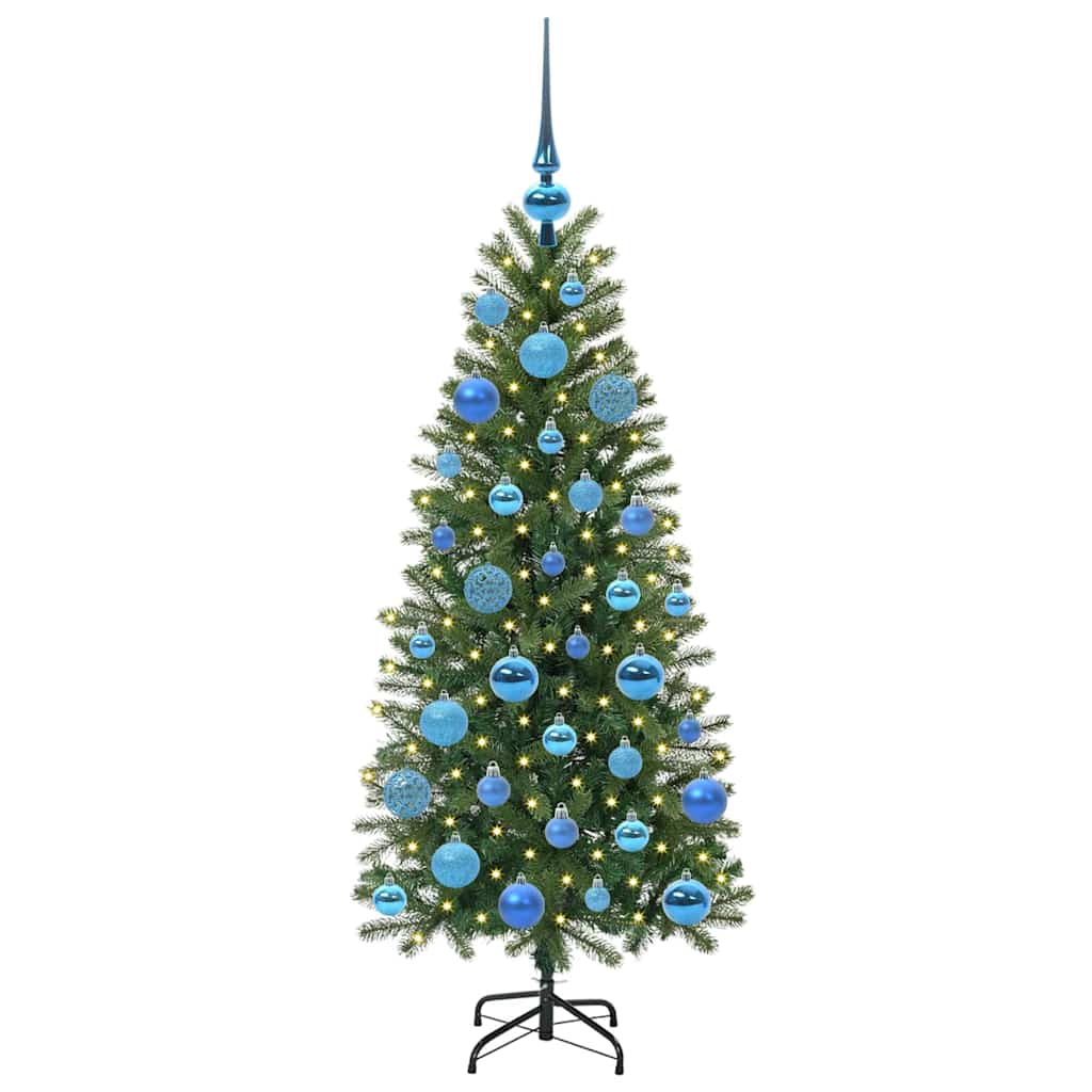 Kunstkerstboom met 150 LED met standaard Groen 120 cm PE en PVC