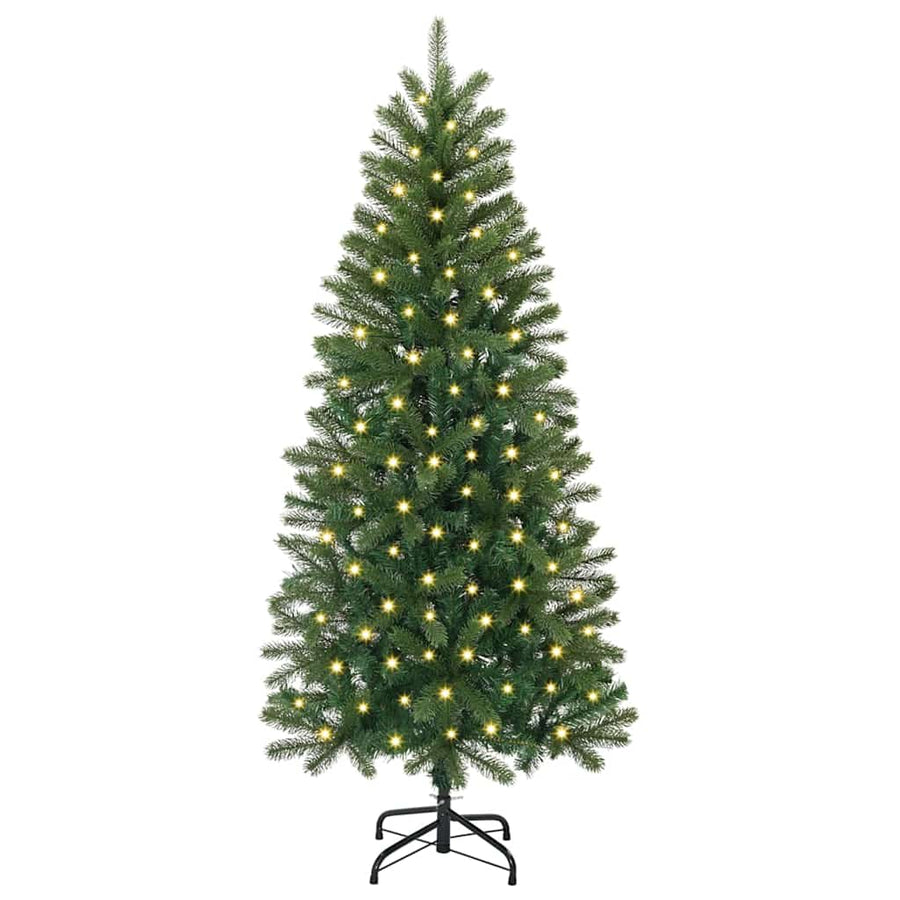 Kunstkerstboom met 150 LED met standaard Groen 150 cm PE en PVC