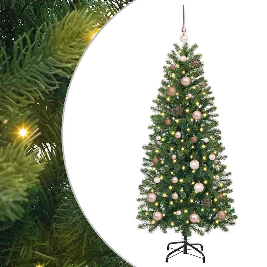 Kunstkerstboom met 150 LED met standaard Groen 150 cm PE en PVC