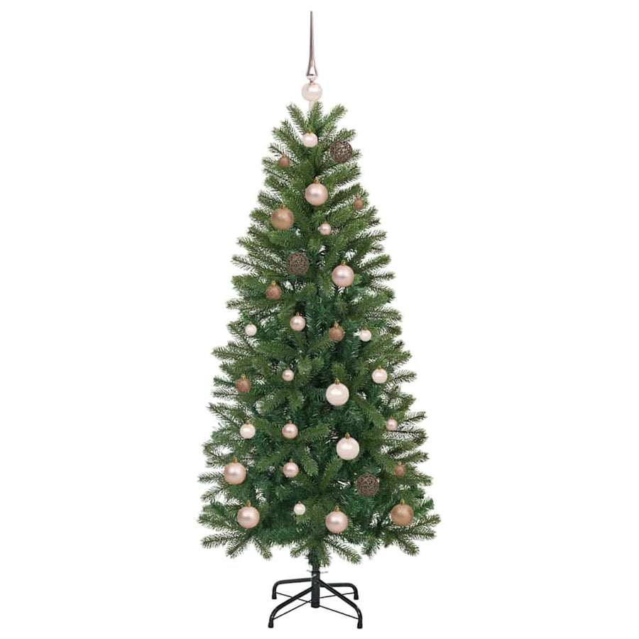 Kunstkerstboom met 150 LED met standaard Groen 150 cm PE en PVC