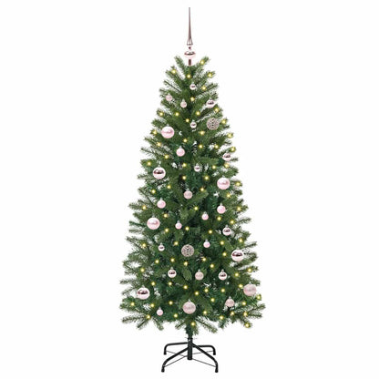 Kunstkerstboom met 150 LED met standaard Groen 150 cm PE en PVC