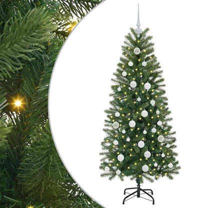 Kunstkerstboom met 150 LED met standaard Groen 150 cm PE en PVC