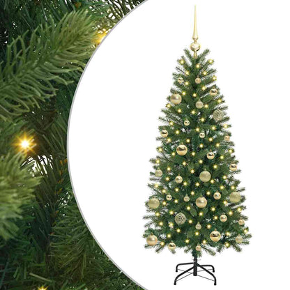 Kunstkerstboom met 150 LED met standaard Groen 150 cm PE en PVC