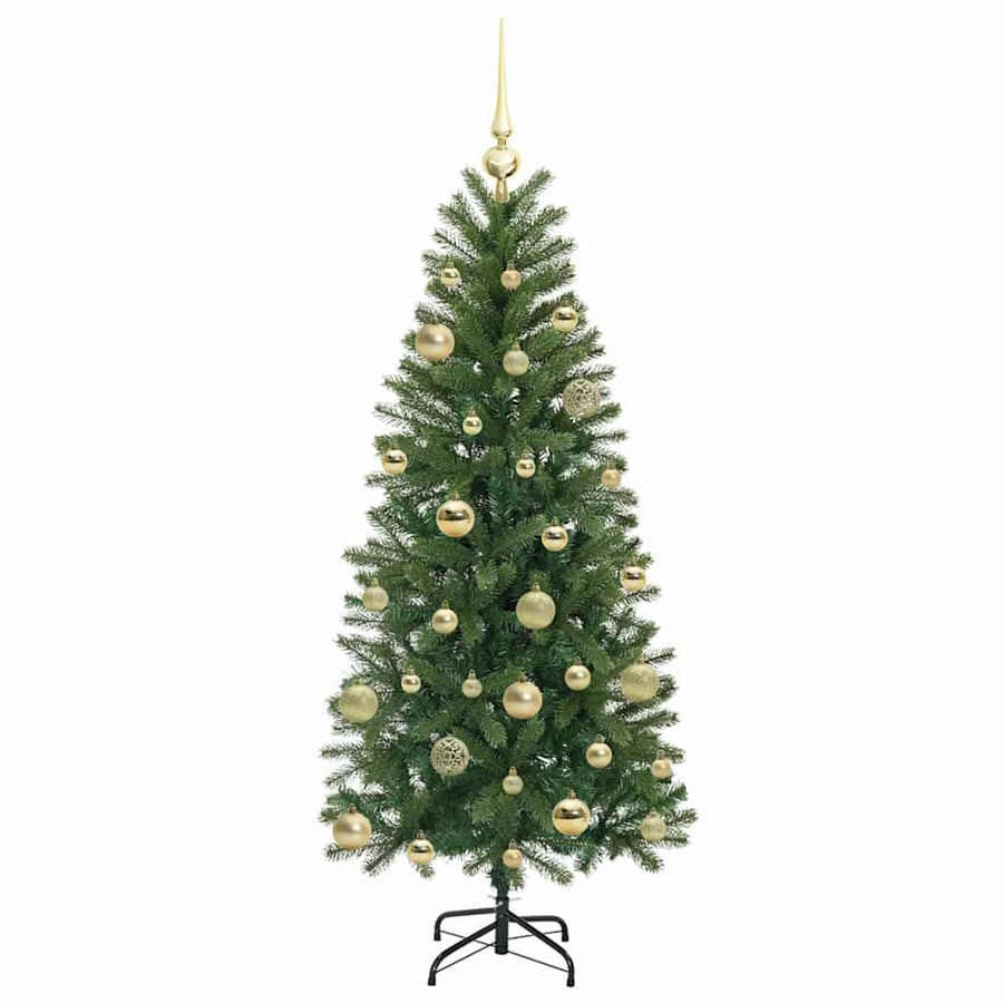 Kunstkerstboom met 150 LED met standaard Groen 150 cm PE en PVC
