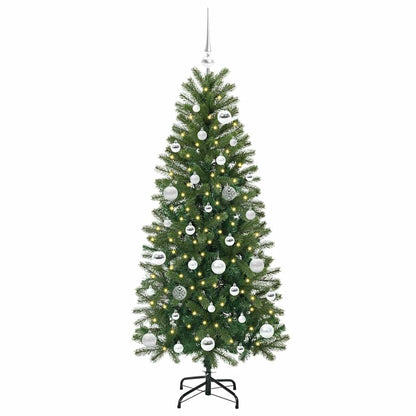 Kunstkerstboom met 150 LED met standaard Groen 150 cm PE en PVC