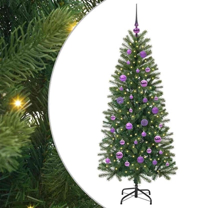 Kunstkerstboom met 150 LED met standaard Groen 150 cm PE en PVC