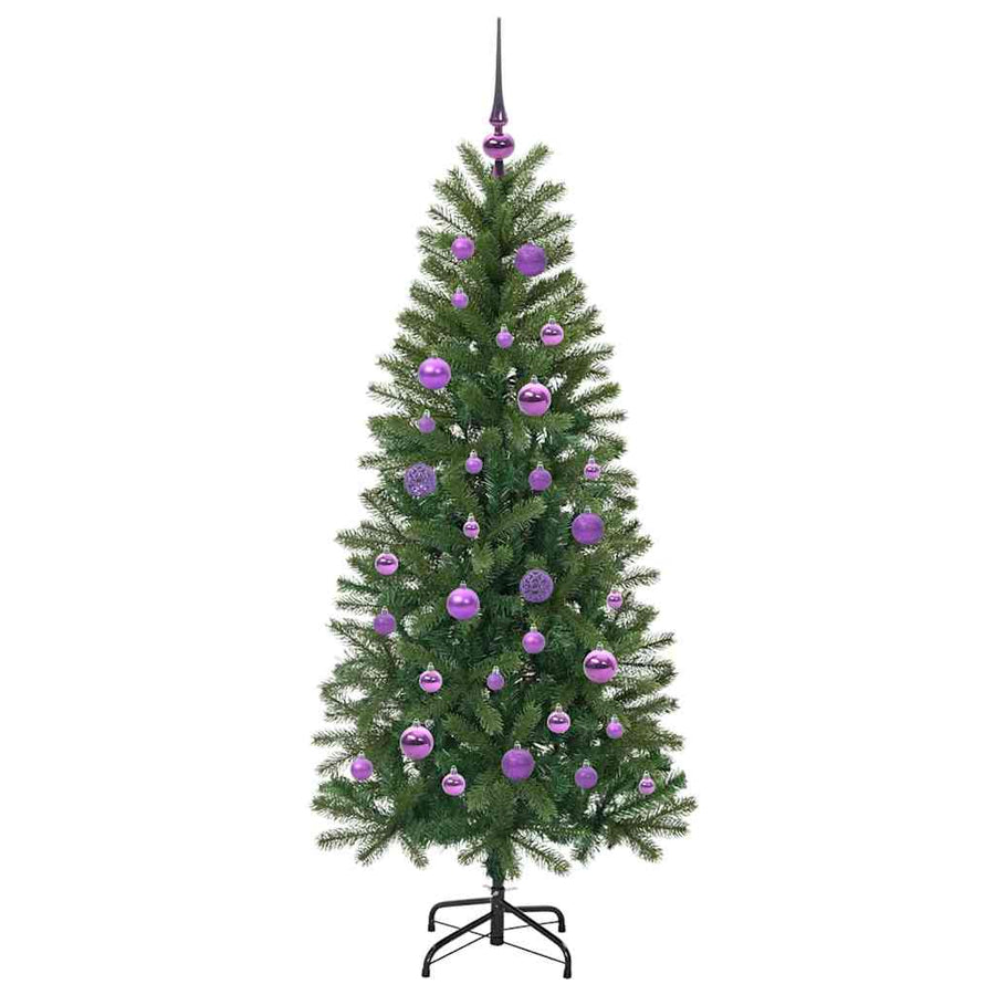 Kunstkerstboom met 150 LED met standaard Groen 150 cm PE en PVC