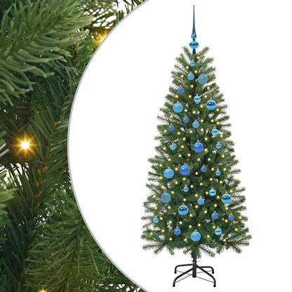 Kunstkerstboom met 150 LED met standaard Groen 150 cm PE en PVC