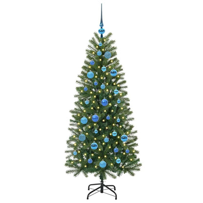 Kunstkerstboom met 150 LED met standaard Groen 150 cm PE en PVC