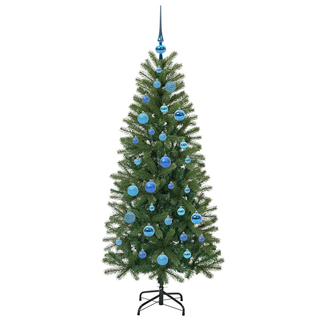 Kunstkerstboom met 150 LED met standaard Groen 150 cm PE en PVC