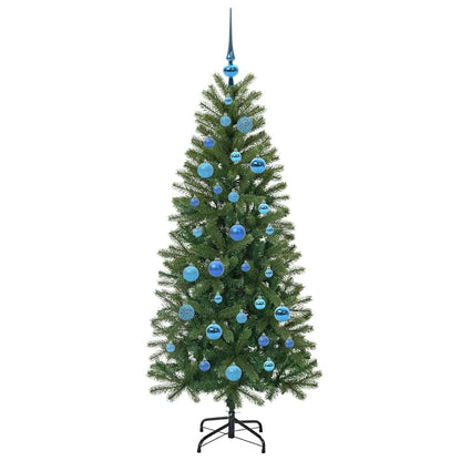 Kunstkerstboom met 150 LED met standaard Groen 150 cm PE en PVC
