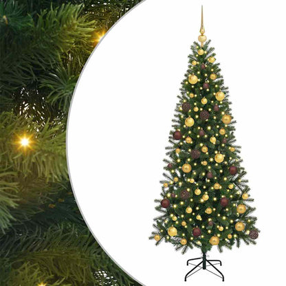 Kunstkerstboom met 300 LED met standaard Groen 180 cm PE en PVC