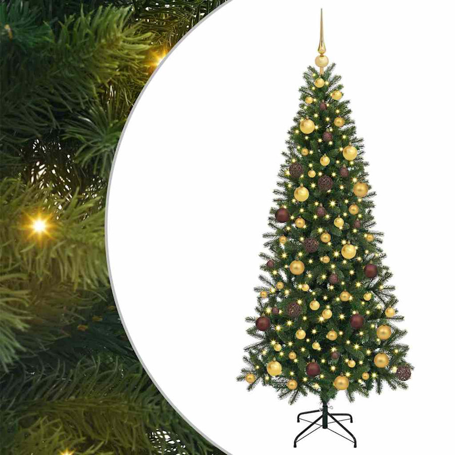 Kunstkerstboom met 300 LED met standaard Groen 180 cm PE en PVC