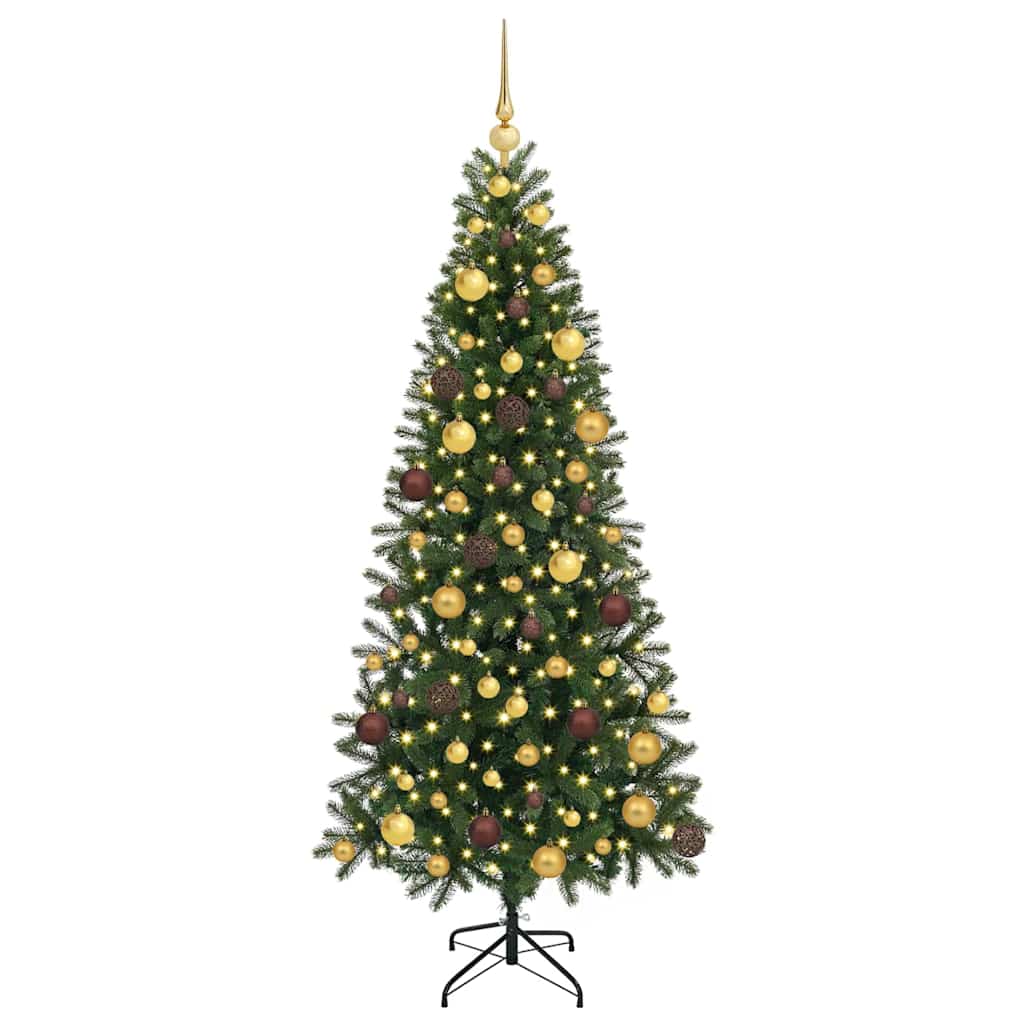 Kunstkerstboom met 300 LED met standaard Groen 180 cm PE en PVC