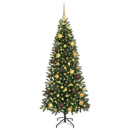Kunstkerstboom met 300 LED met standaard Groen 180 cm PE en PVC