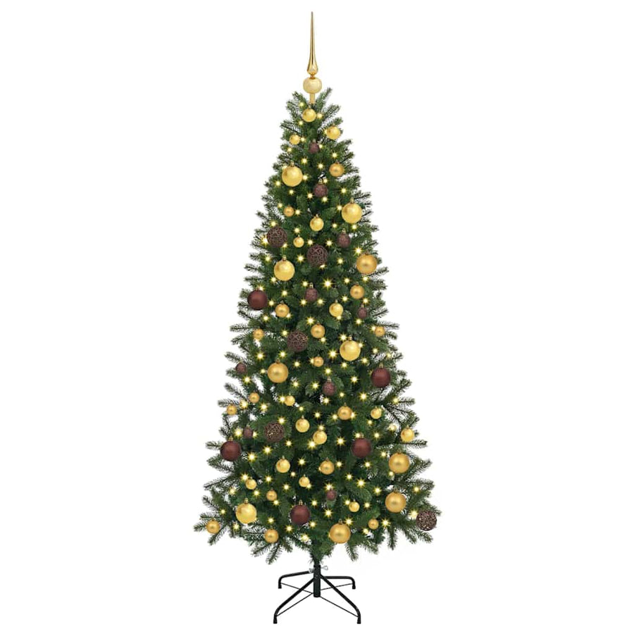 Kunstkerstboom met 300 LED met standaard Groen 180 cm PE en PVC
