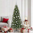 Artificial Christmas Tree with 300 LEDs with Stand Green 180 cm PE and PVC