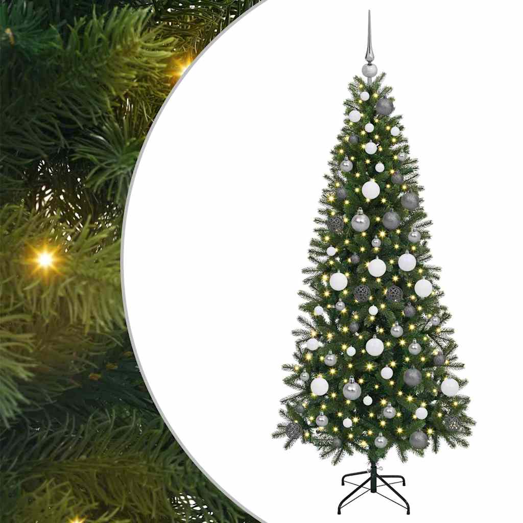 Kunstkerstboom met 300 LED met standaard Groen 180 cm PE en PVC