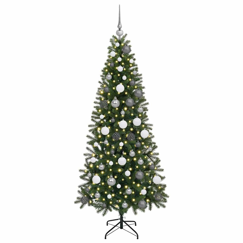 Kunstkerstboom met 300 LED met standaard Groen 180 cm PE en PVC