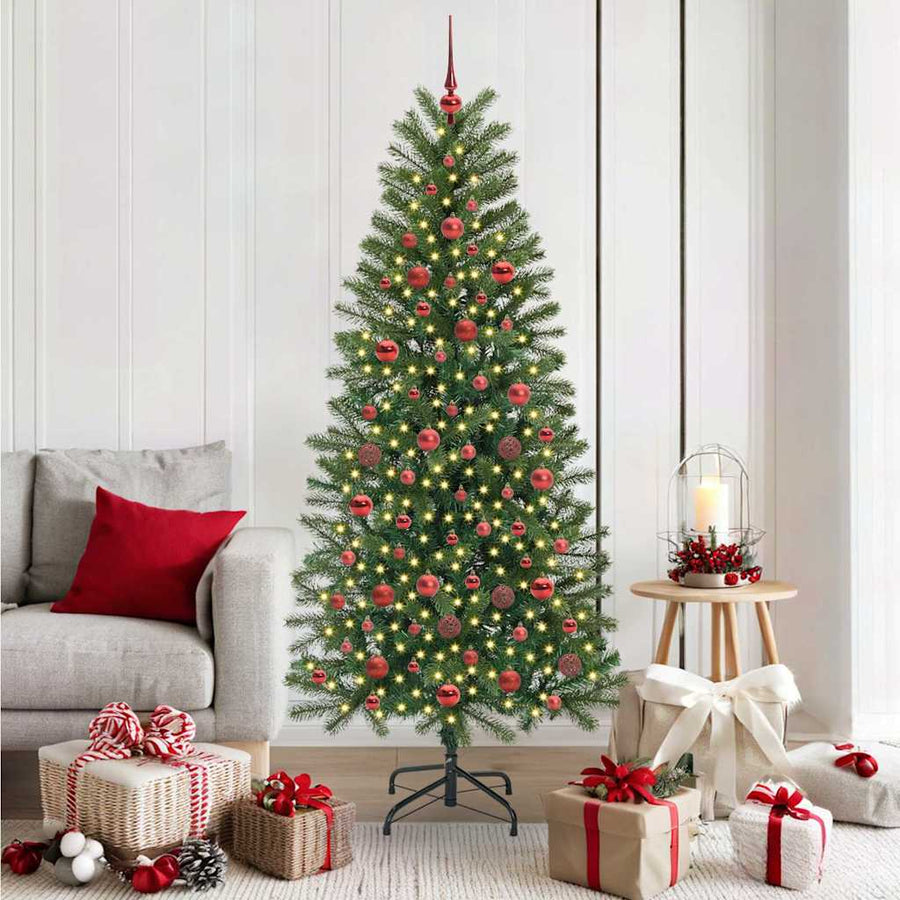 Kunstkerstboom met 300 LED met standaard Groen 180 cm PE en PVC