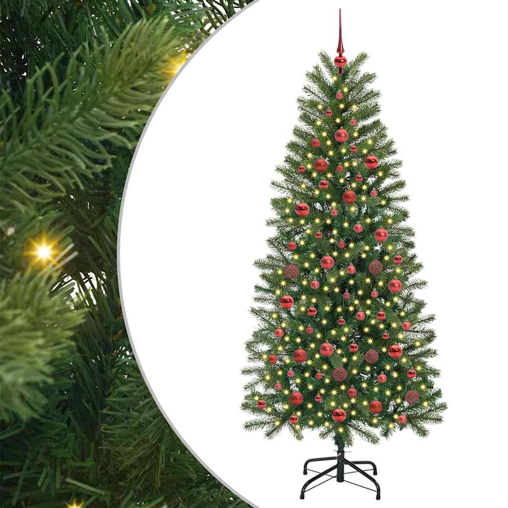Kunstkerstboom met 300 LED met standaard Groen 180 cm PE en PVC