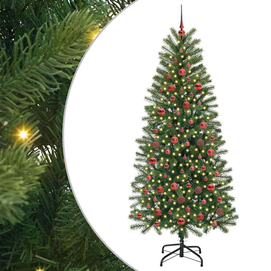 Kunstkerstboom met 300 LED met standaard Groen 180 cm PE en PVC